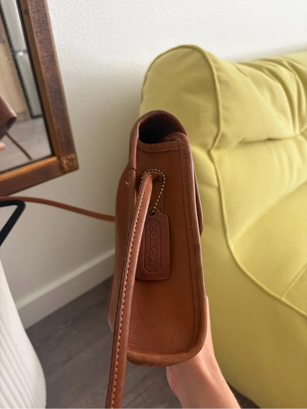 Vintage Coach Scooter Crossbody Bag Brown